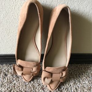 Ann Taylor Leather Flats with Bow